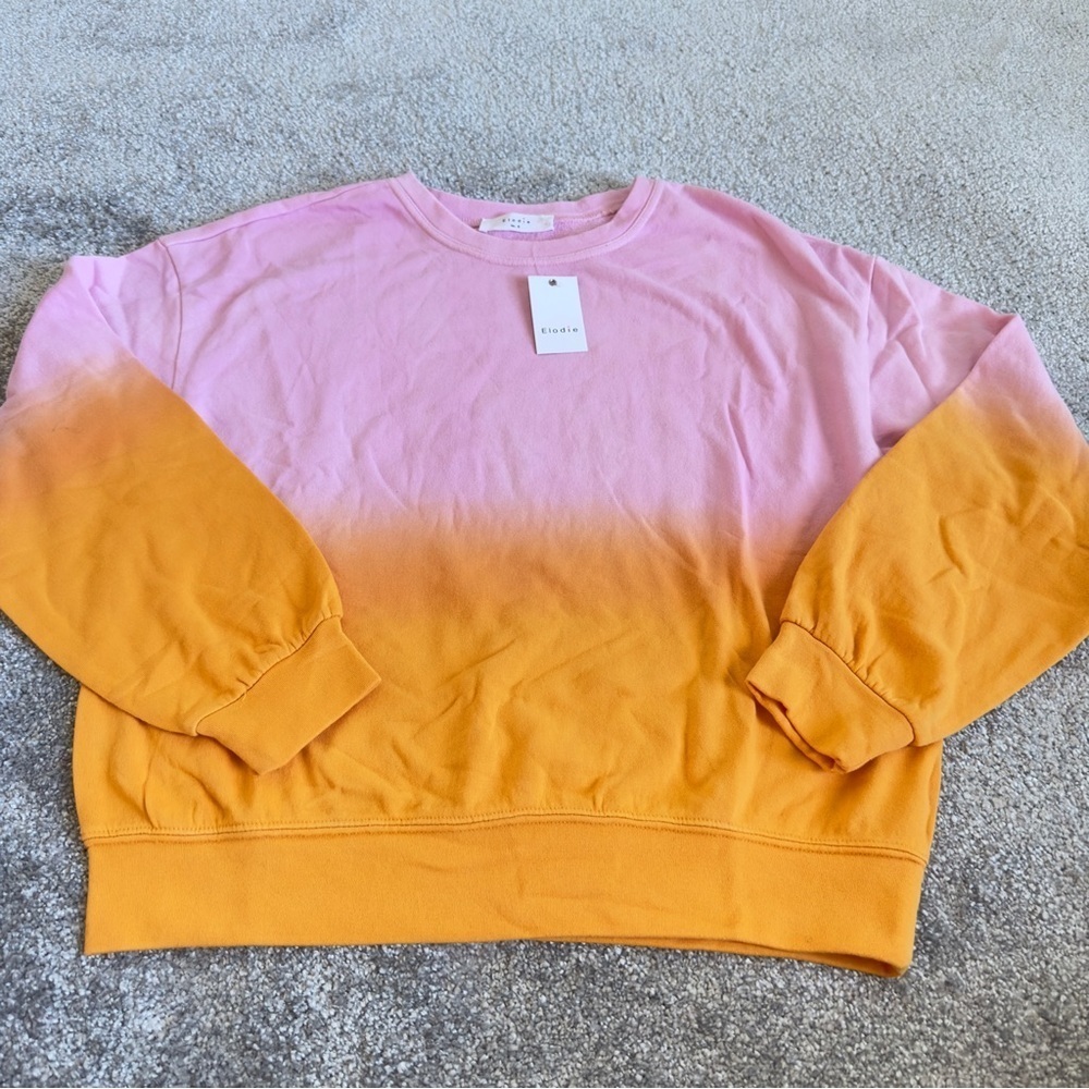 Elodie Women’s Adult Casual Pullover Tye & Dye Long Sleeve Crew Neck Size S